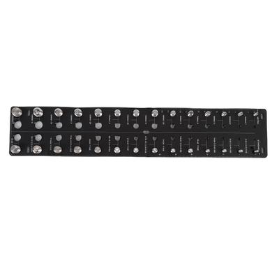 Thread Checker 28 Hole Metric Standard Board Metal Commonly Used Nut Screw Identifier Gauge Black