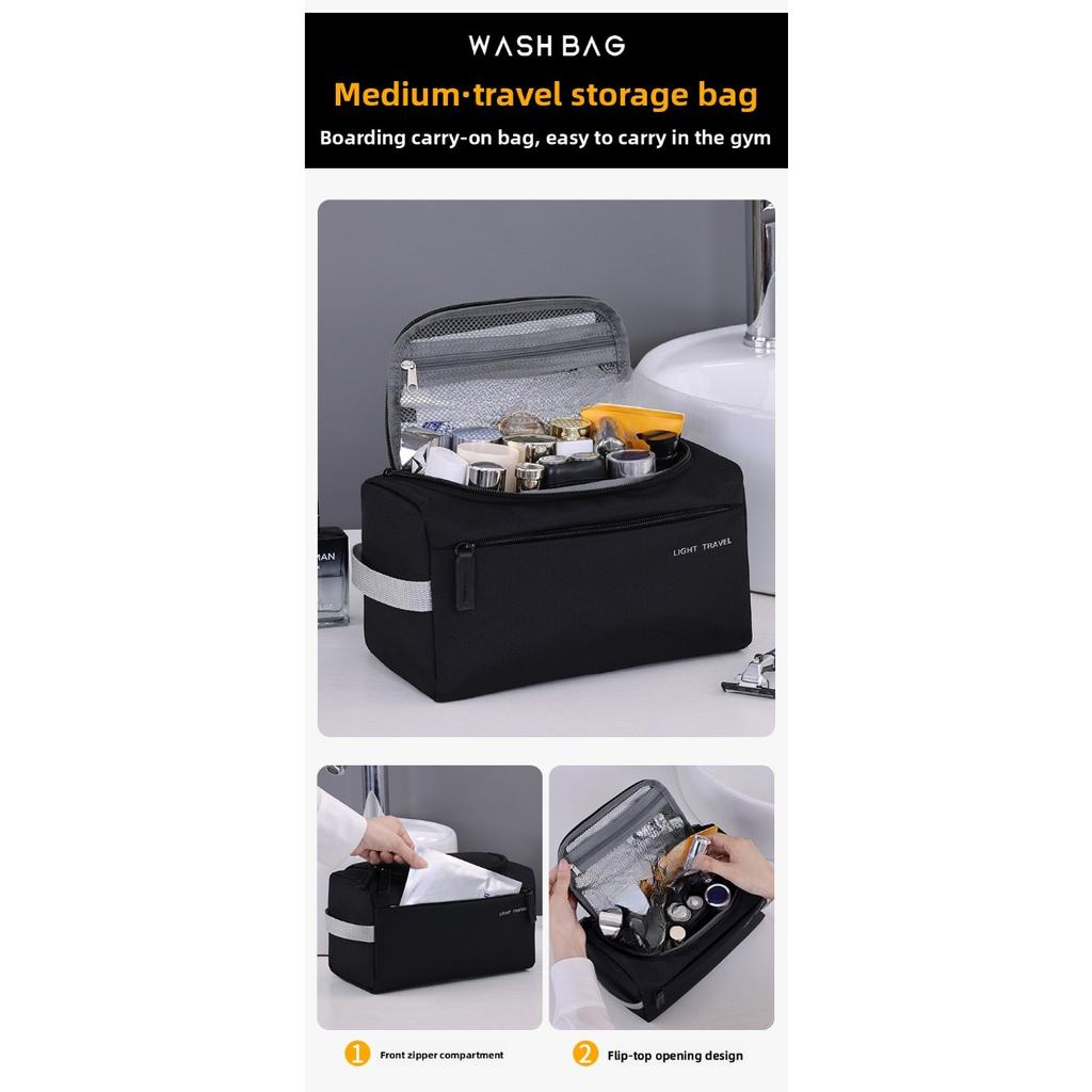 Špičkový dojem, Velkokapacitní cestovní, Pánská kosmetická taška, Tři v jednom, Rozdělené úložné prostory, Kosmetická taška, Taška na fitness a plavání