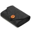 Durable Portable Data Cable Storage Box Felt Multifunctional Storage Bag Small Double Mezzanine Organizer Box Outdoor Travel