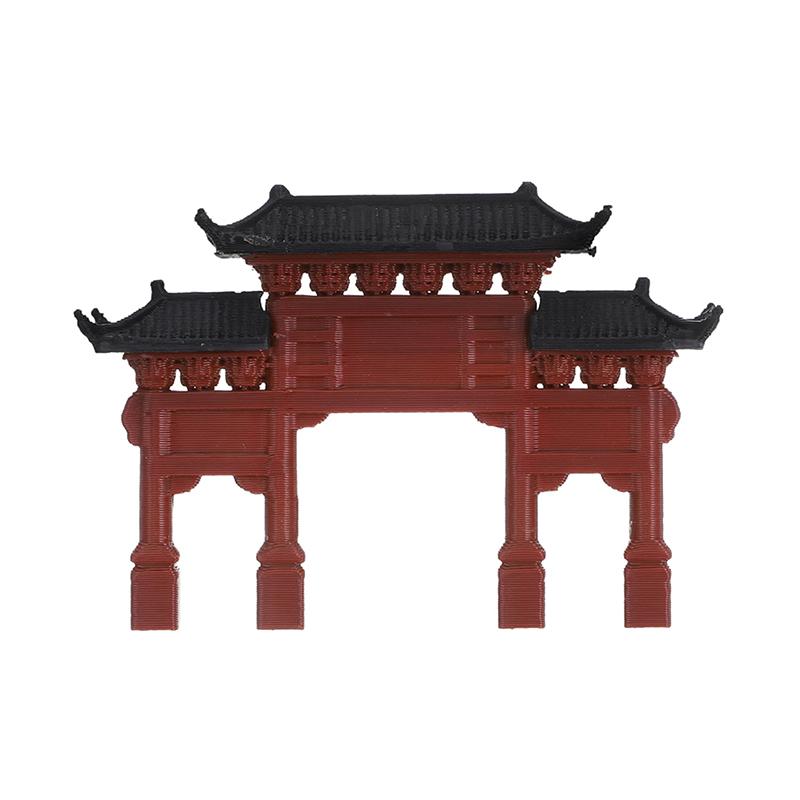 Mini Oblouk Socha Model Starověké Budovy Dekorace Japonské Zahrady Dekorace Akvária Mini Pamětní Brána Miniaturní Dekorace Akvária