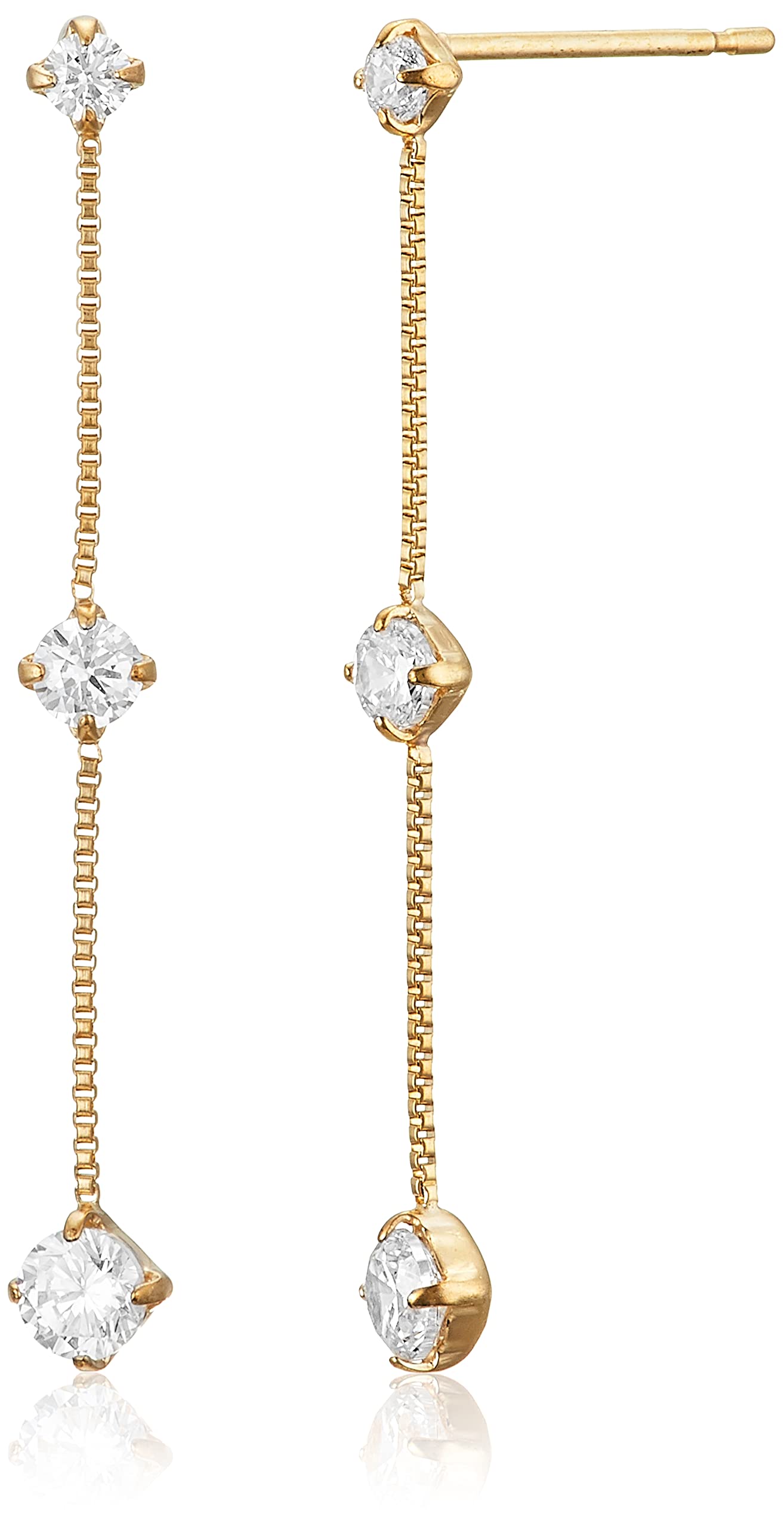 

ESTELLE K10 Yellow Gold Cubic Zirconia Earrings [Estelle] [WEB Exclusive] 0231-0399-0029-0000