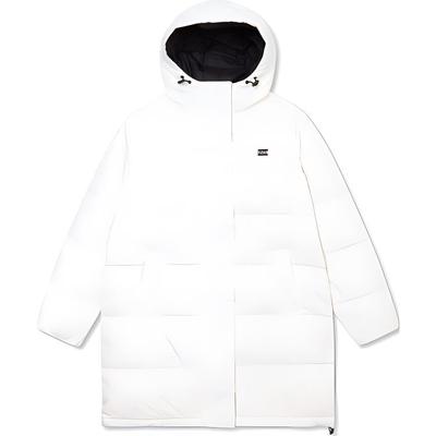 Levis FW22 Einfarbige Mittellange Kapuzen-Daunenjacke Damen Oberbekleidung Weiß A3287-0001