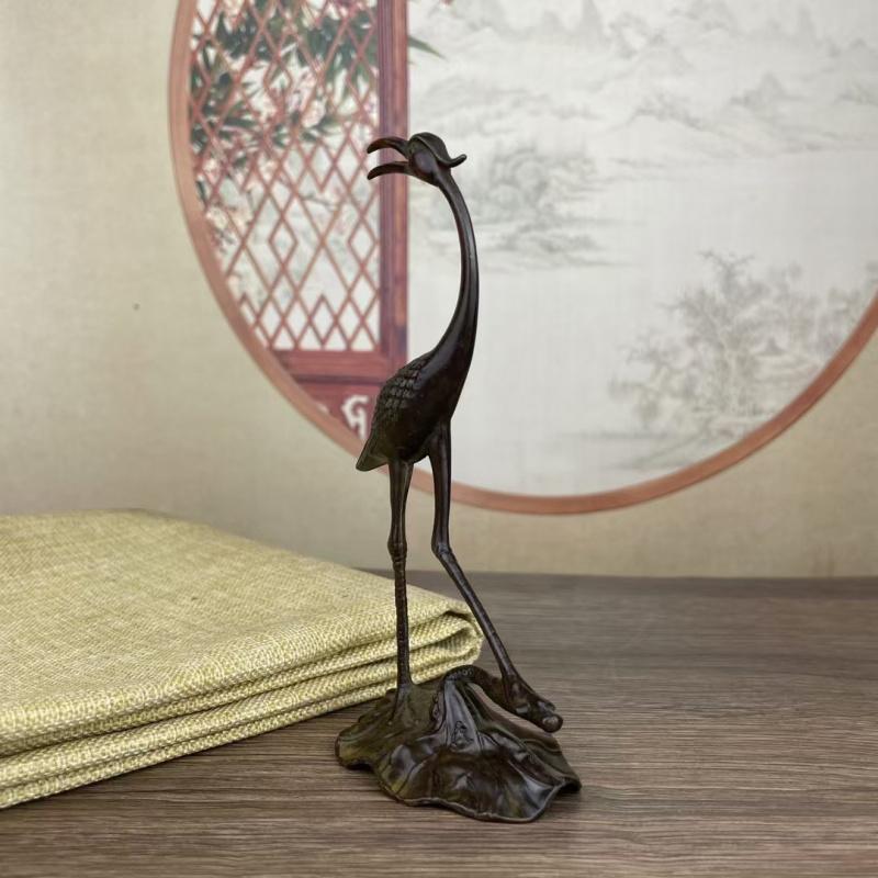 Crane Hanging Furnace Ornament New Chinese Style Home Office Desktop Incense Tea Room Study Supplies
