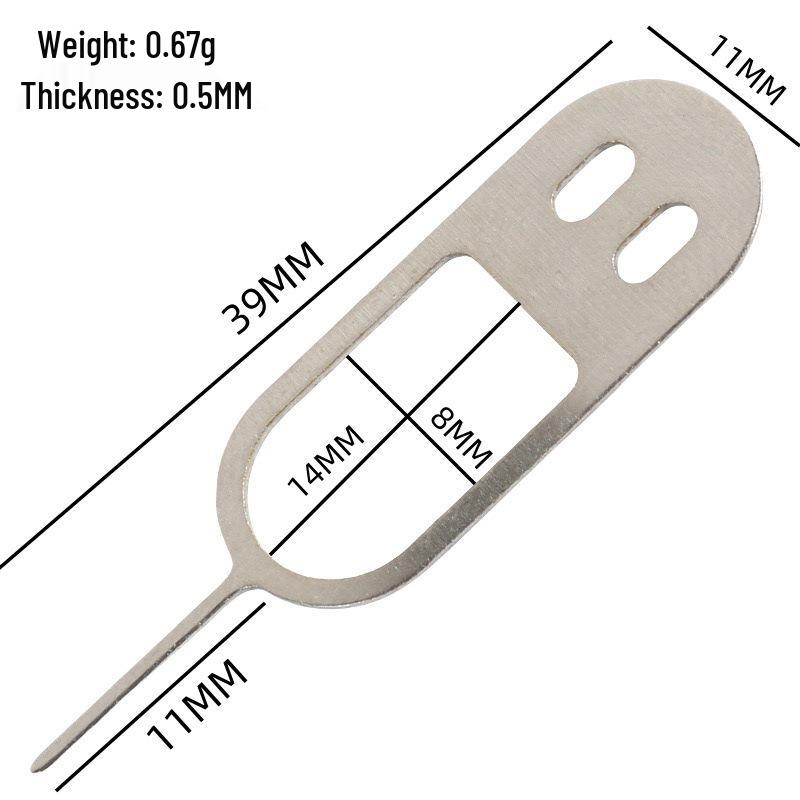 Universal SIM Card Ejector Tool for iPhone/Android - Stainless Steel