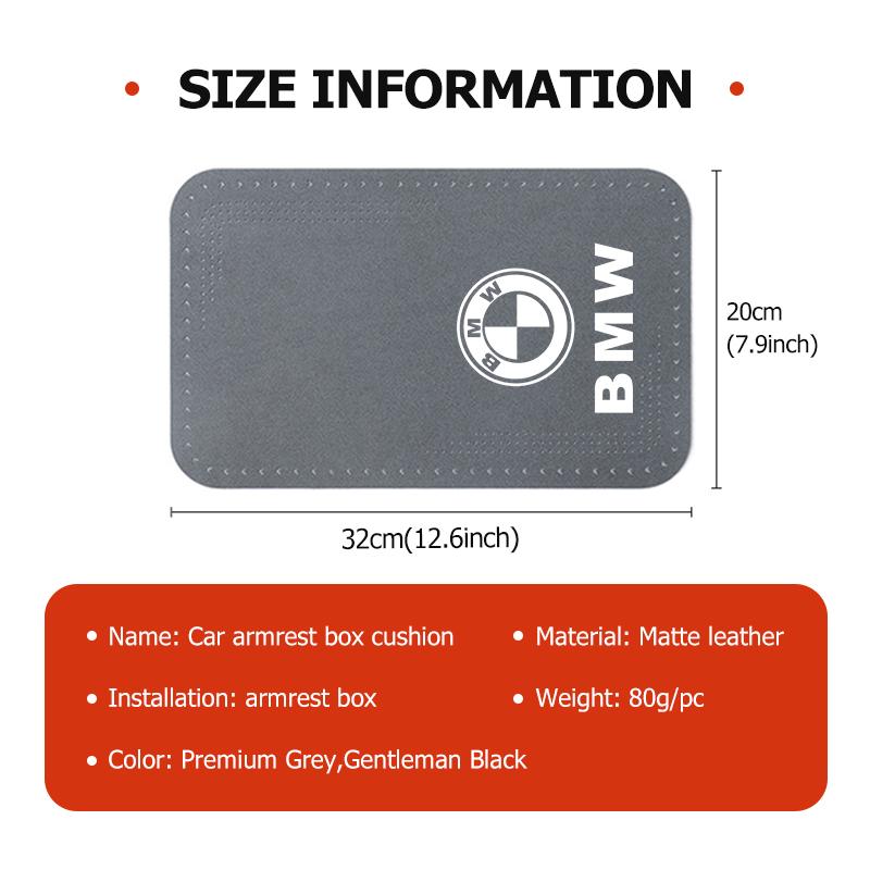 Car Seat Protection Center Console Armrest Mat Accessories For BMW M Sport M2 M3 M4 M5 M6 E46 E90 E60 F10 F20 E87 X3 X6 JR9