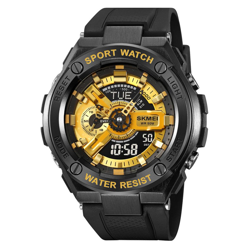 Moment Beauty Men's Sports Watch Luminous Waterproof Electronic Watch Alarm Clock Multifunctional Electronic Watch Student Watch