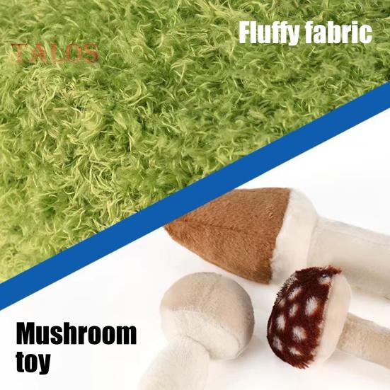 Mushroom Mat Pet Bed Dog Snuffle Mat with 3 Crinkle Mushrooms/Trees/Cactus for Treat Hiding Interactive Washable Soft Cushion Pet Toy for Small Cats