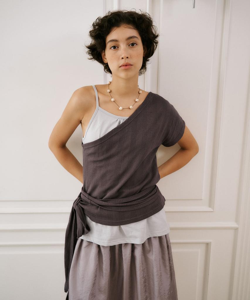 OURO Summer Diagonal Top [ Charcoal ]