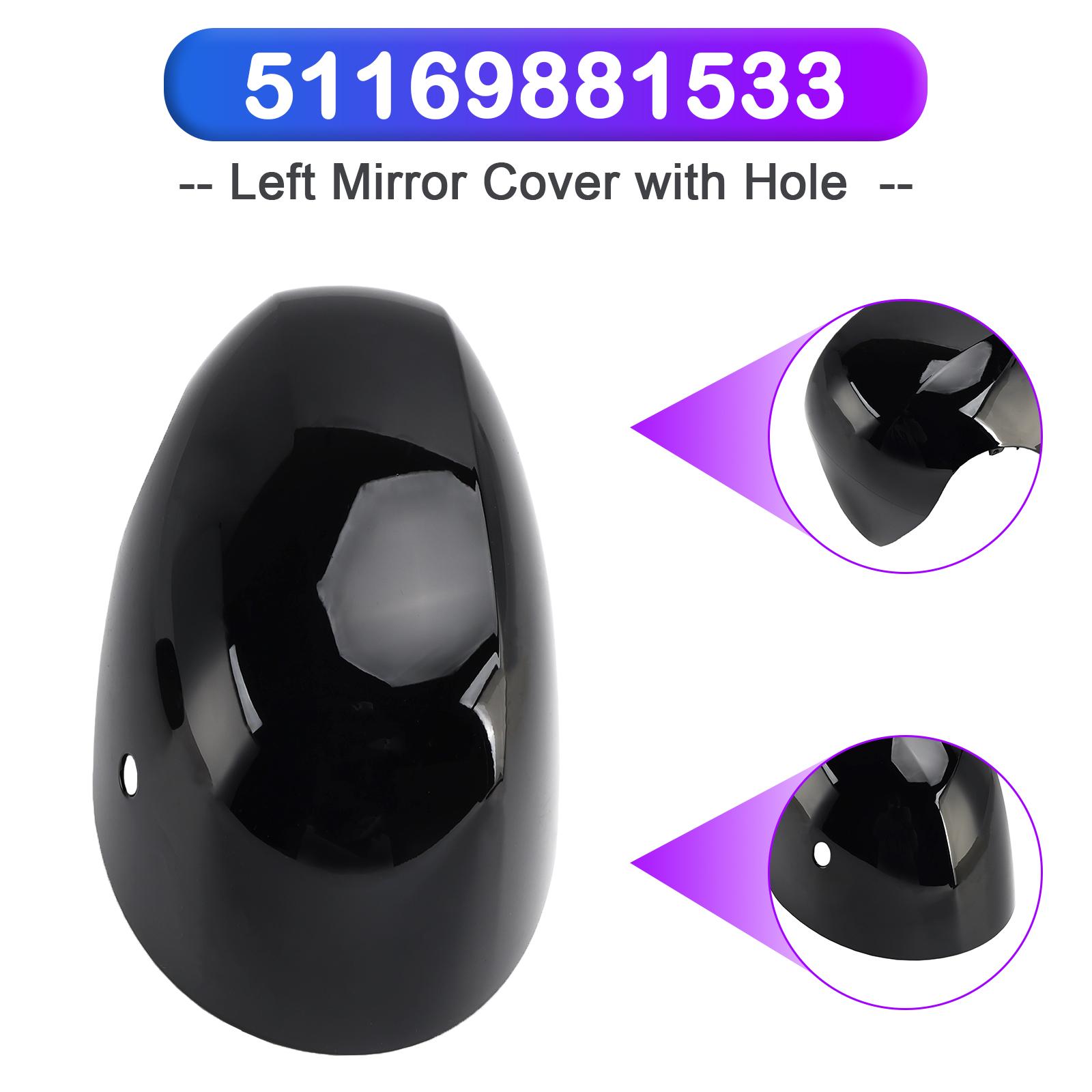 Left Mirror Cover with Hole 51169881533 for MINI Cooper F54 F55 F56 F57 20-24