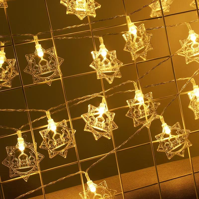 1.5M/3M Moon Star Castle Oil String   Light  Battery Power EID Mubarak Holiday Decoration