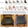 1PC PU Waterproof Chair Cushion Cover Waterproof Kitchen Dining Seat Slipcovers Removable Dining Room Chair Seat CushionCover