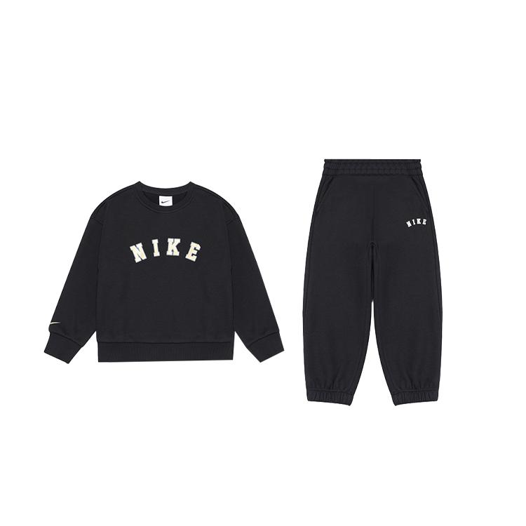 

Nike Casual Sports Suit Comfortable Soft Breathable Letters 2-Piece Set Kids suits FZ9923-010 L