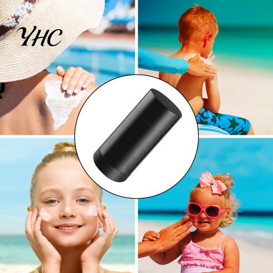 Leerer Deodorantstick 10 Stück 15/30/50G Behälter DIY Sonnencreme Nachfüllbare Flasche Wiederverwendbarer Balsam-Tiegel Drehverschluss Unten Befüllbar Kunststoff Kosmetisch