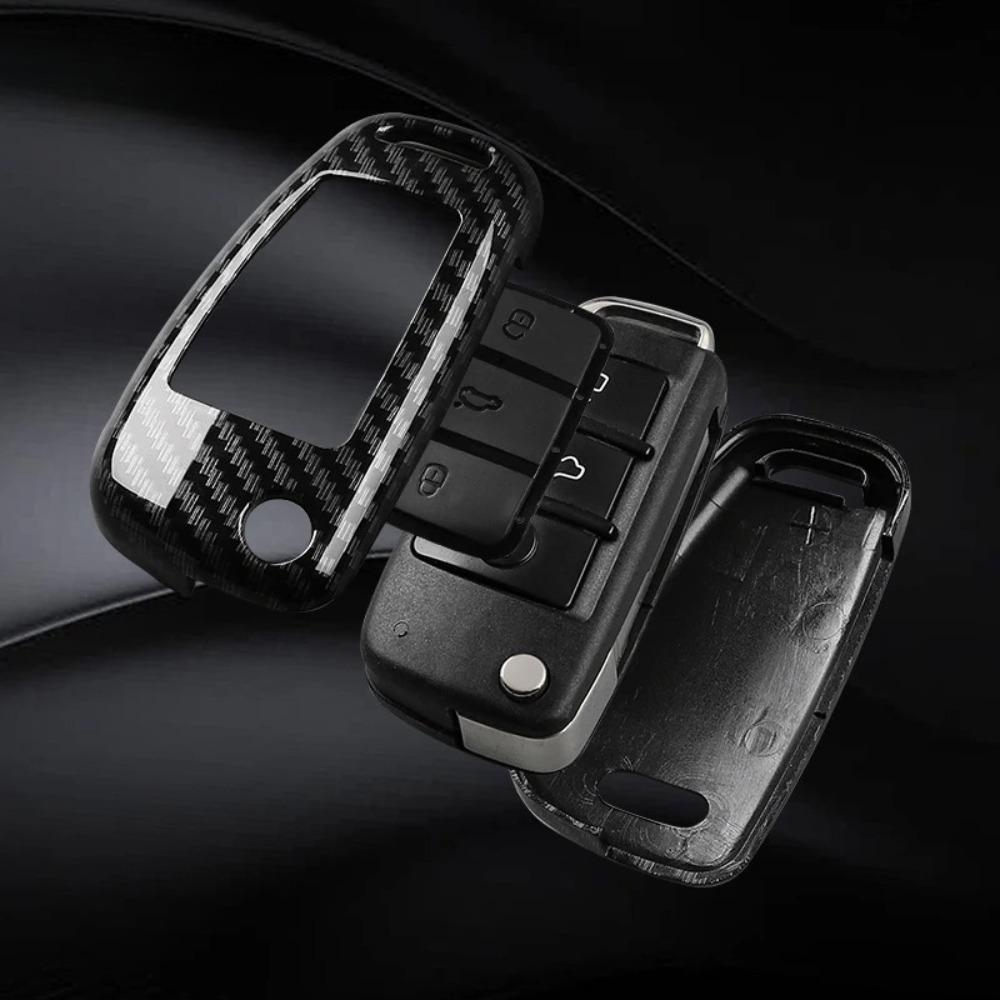 ABS Carbon Fiber Car Key Case Cover for A1 A3 A4 8P 8L 8V A5 B6 B7 A6 A7 C5 C6 Q3 Q5 Q7 4F S3 S4 S6 RS3 TT Protected Shell