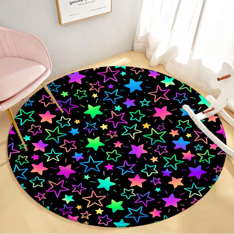 Round Flannel Carpet Living Room Decoration Rugs Luxury Bedroom Decor Carpets Washable Lounge Rug Non-slip Floor Mat Area Rug