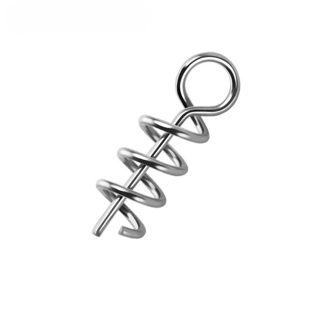 50 buc./lot Spring Pin de blocare Cârlig manivelă Conector de pescuit Pivoare din oțel inoxidabil și momeală moale snap