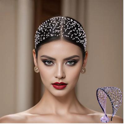 Bijou de tête vintage: Un Filet à Cheveux et un Bandeau pour Cheveux Luxueux et Sophistiqués