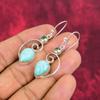 Larimar, Green Amethyst 925 Solid Sterling Silver Earrings, Handmade Gemstone Jewelry Earrings For Memorial Day