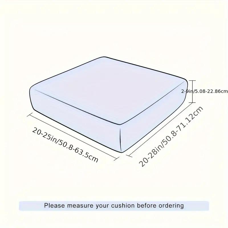 1pc Spandex Cushion Cover Solid Color Elastic Sofa Cover Pet-friendly Couch Protective Case Furniture Protector for Living Room