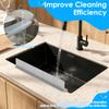 23″ Sink Water Splash Guard Silicone Kitchen Sink Water Baffle Plate with Non Slip Strong Suction Cups Sink Baffle Splash Guard