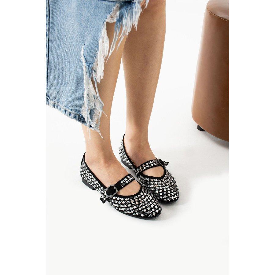 

Women s Suede Buckle Strap Flat Shoes 36