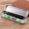 Portable Rectangular Student Stationery Office Supplies Storage Box Pencil Case Gifts Container Iron Case