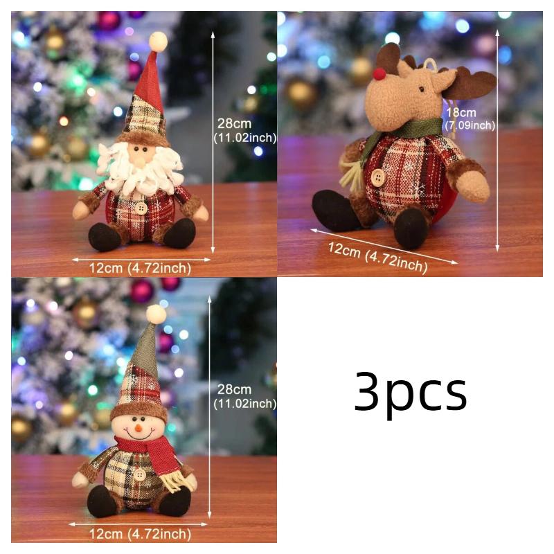 Christmas Santa Doll Decorations For Home 2026 Table Xmas Ornaments Snowman Santa Claus Elk Toys New Year Decor 2026 Noel Gifts