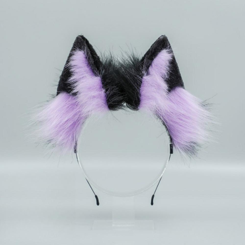Animals Cat Ears Headband Lolita Furry Cosplay Headwear Cute Wolf Dog Hair Band  Student