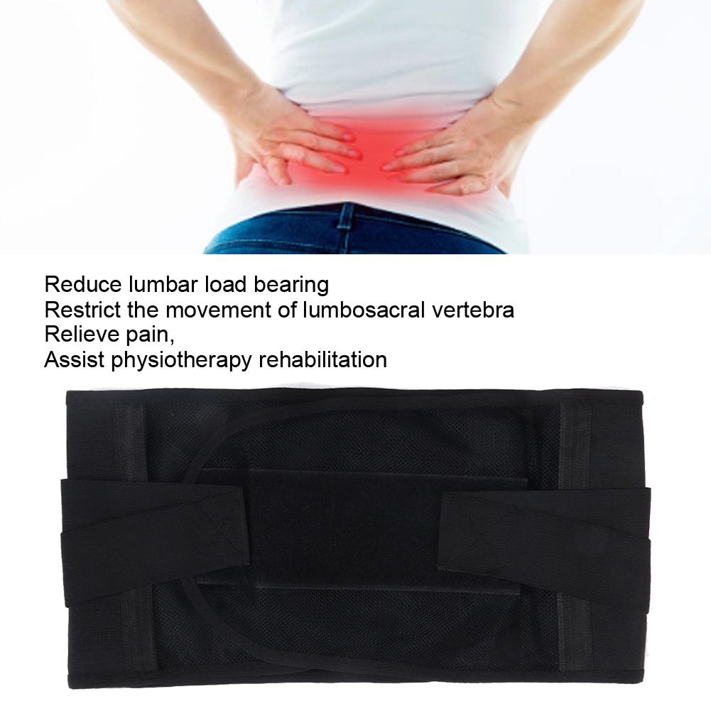 Breathable Adjustable Waistband Sports Fitness Waist Abdomen Support Correction Fixing BeltL Black