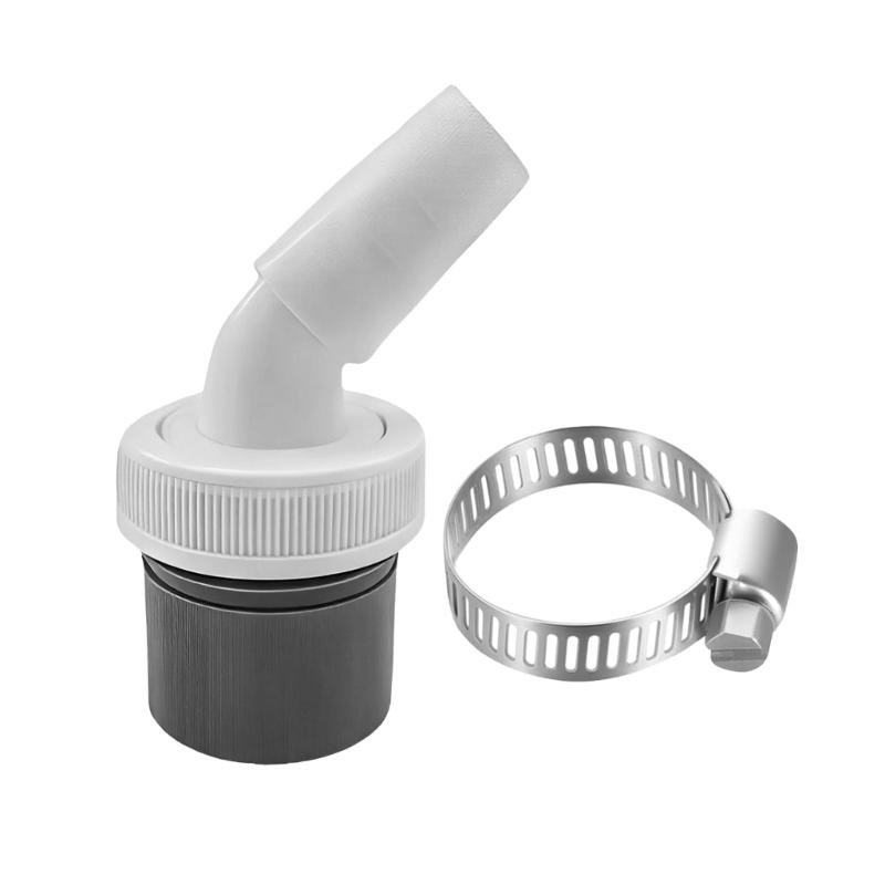 Washing Machine Drain Connector Plastic Construction with Corrosion Resistant Hose Clamp for Dishwasher Dryer Sink