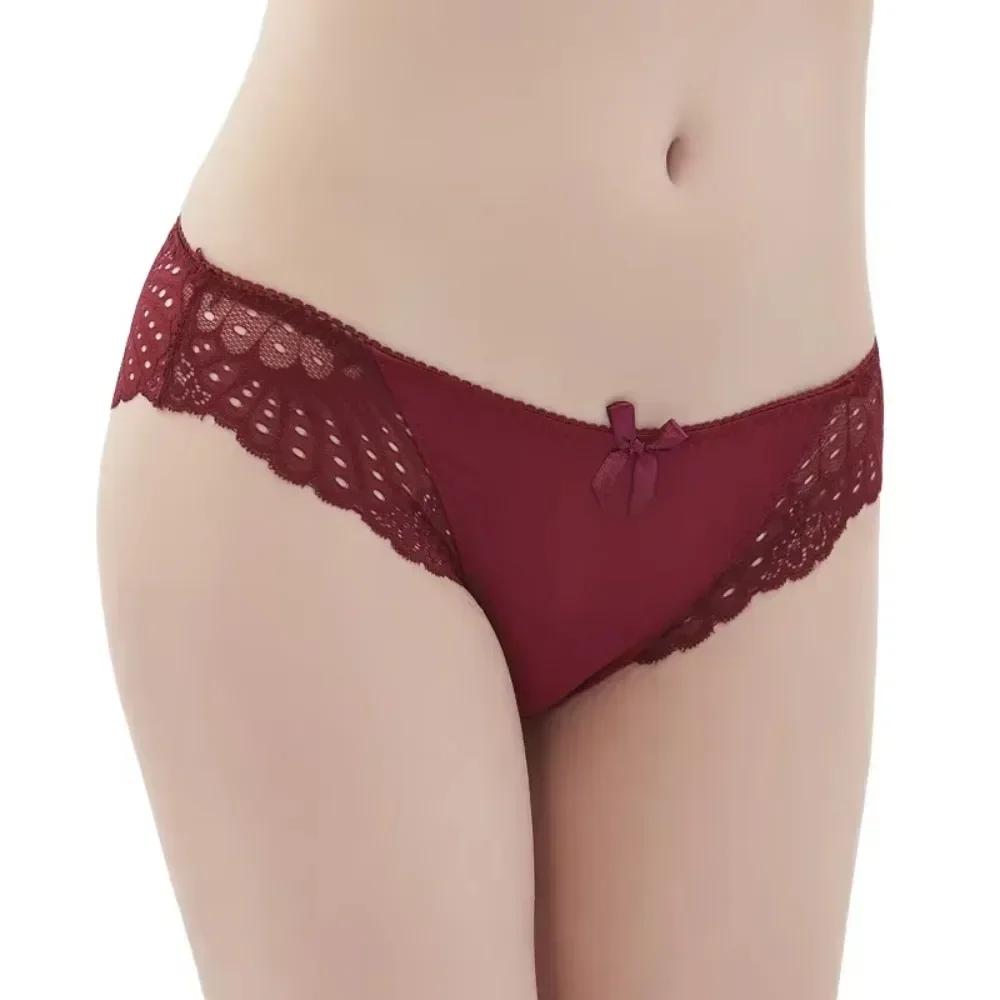 Hot Fashion Women Underwear Sexy Lace Transparent Low Waist Hollow T Back Panties Lady Briefs Big Size M-3XL Panties