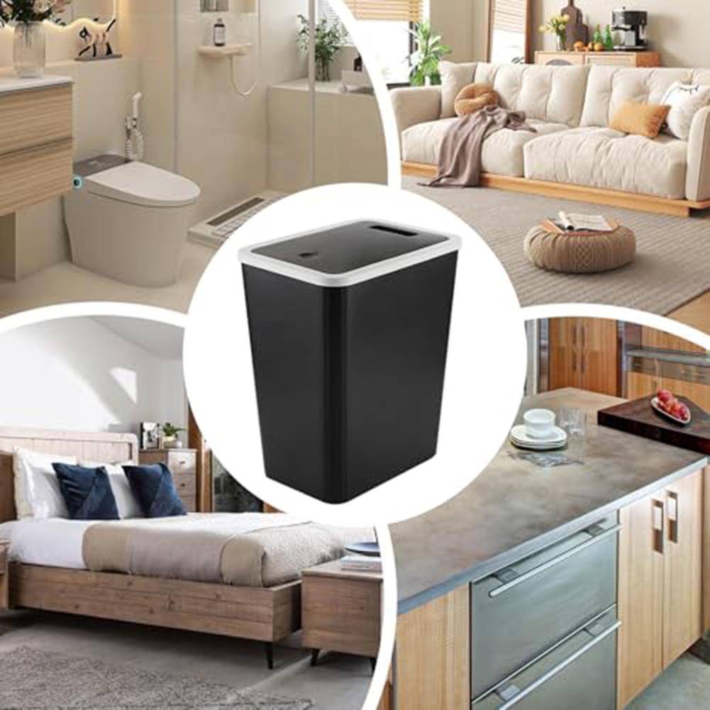 Easy Access Lid Bathroom Trash Bin Stylish Trash Can
