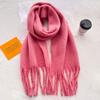 Ankola Red Mohair Solid Color Scarf Women's Winter High-end Sense Atmosphere Shawl for Boyfriend and Girlfriend