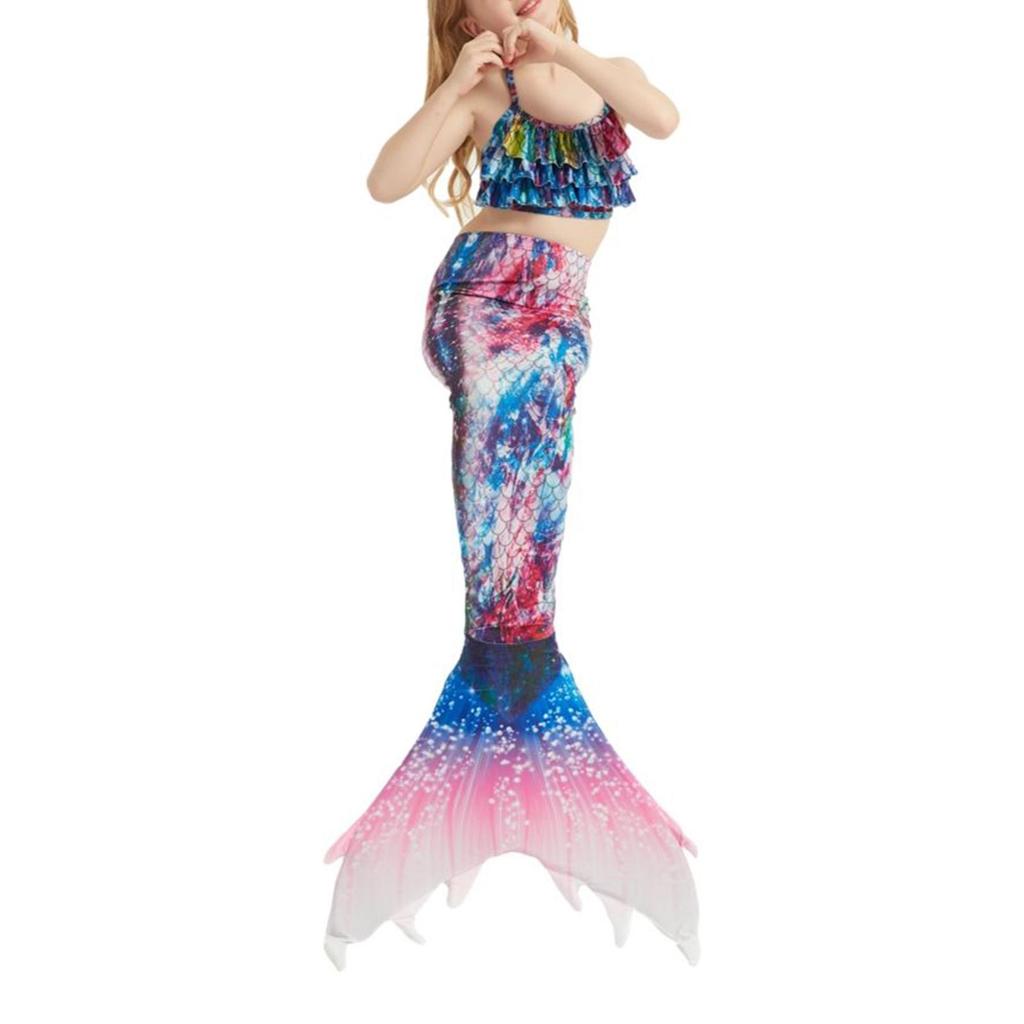Mermaid Tails Costume Cosplay Swimsuit for Swimming Girls Boys 413 Year Old 110cm E413