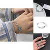 Trendy Blue Butterfly Bracelet Womens Sweet Fresh Alloy Plated Accessory
