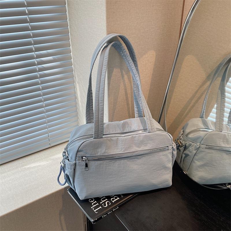

Canvas bag women s large-capacity new summer versatile shoulder underarm bag premium commuter tote bag синій