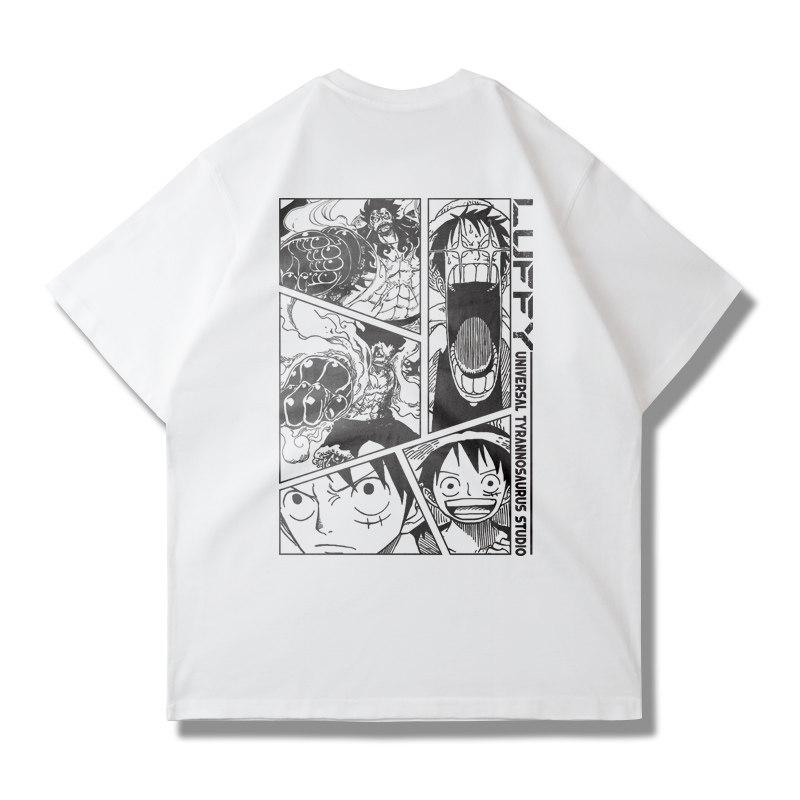 One Piece Grafisch T-shirt Luffy ACE Anime Tee Heren 2026 Zomer Mode Oversized Straat Casual Y2K Tops Streetwear Kleding