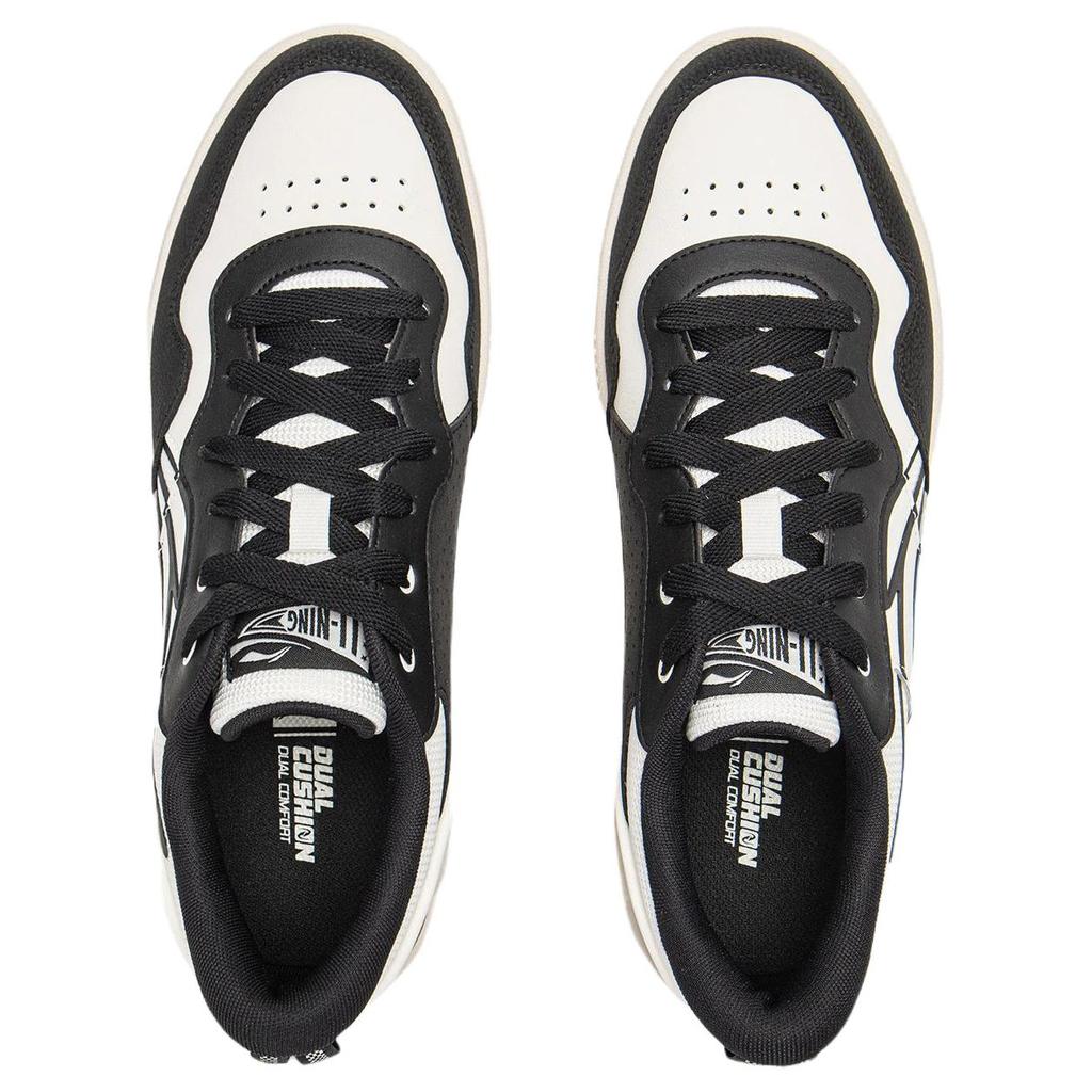 Li Ning Commun Années 80 Couvrante Antidérapante Résistante à l'abrasion Respirante Augmentant la taille Basse Chaussures de Skateboard AGCV207-2
