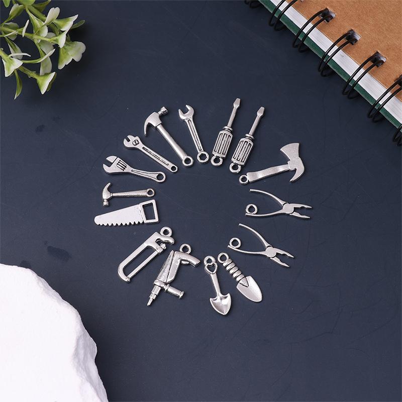 15pcs/set Dollhouse Miniature Repair Kits Accessories Miniature Hammer Wrench Scissors Doll House Furniture Scene Decoration
