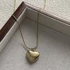 Stainless Steel Heart Necklace Female Temperament Niche Snake Bone Collarbone Chain Student Adjustable Chain Jewelry