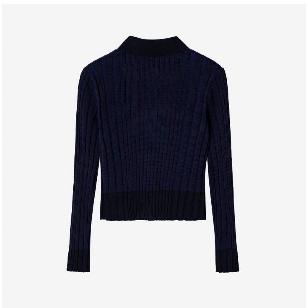 MaiSon KitSun  Baby Fox Patch Rib Women S Cardigan Ow00504kt1121 P476