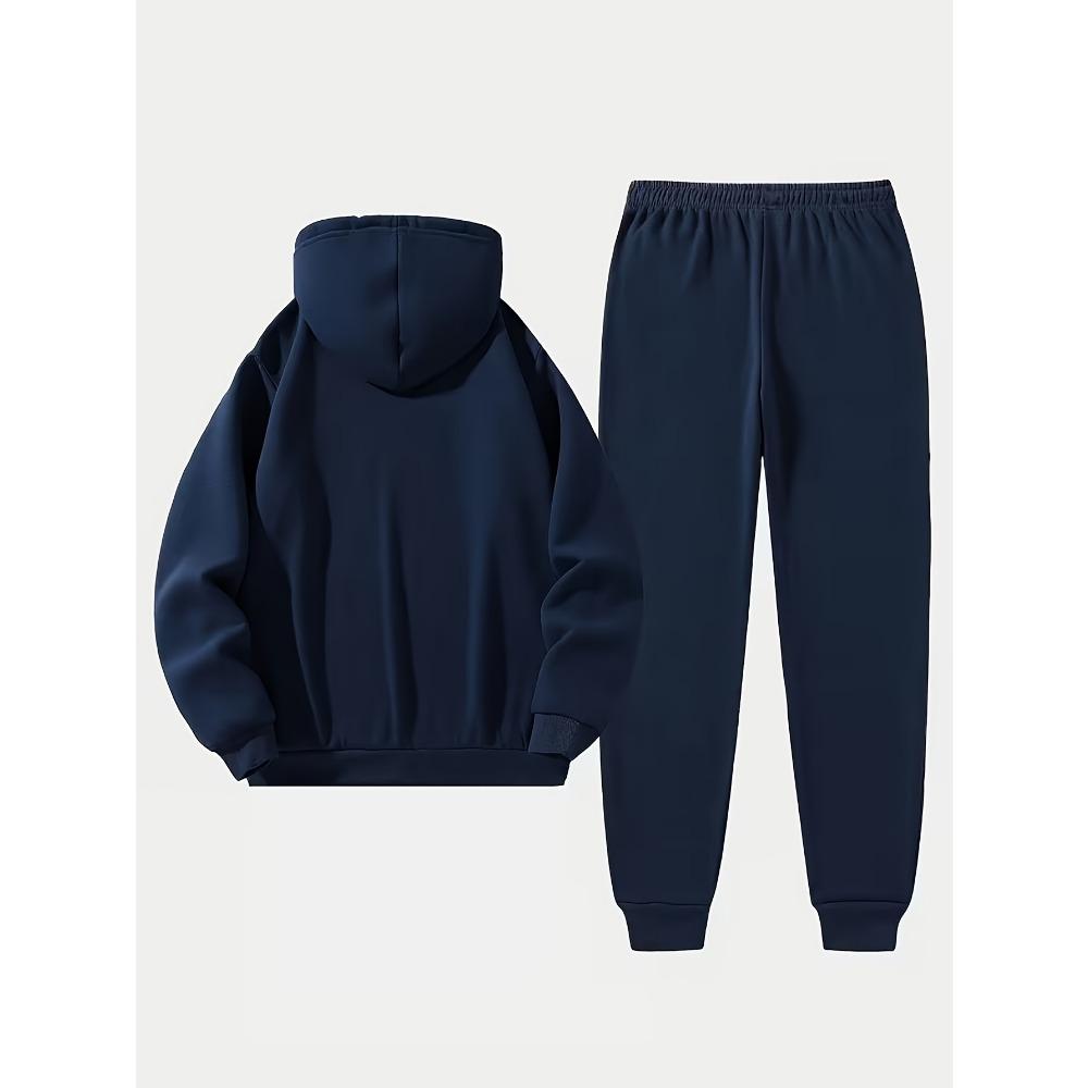 Swimming Printed Pattern Hooded Sweatshirt Set for Men's Casual Foot Binding Sweatpants Sports Set Comfortable and Breathable Daily Use
