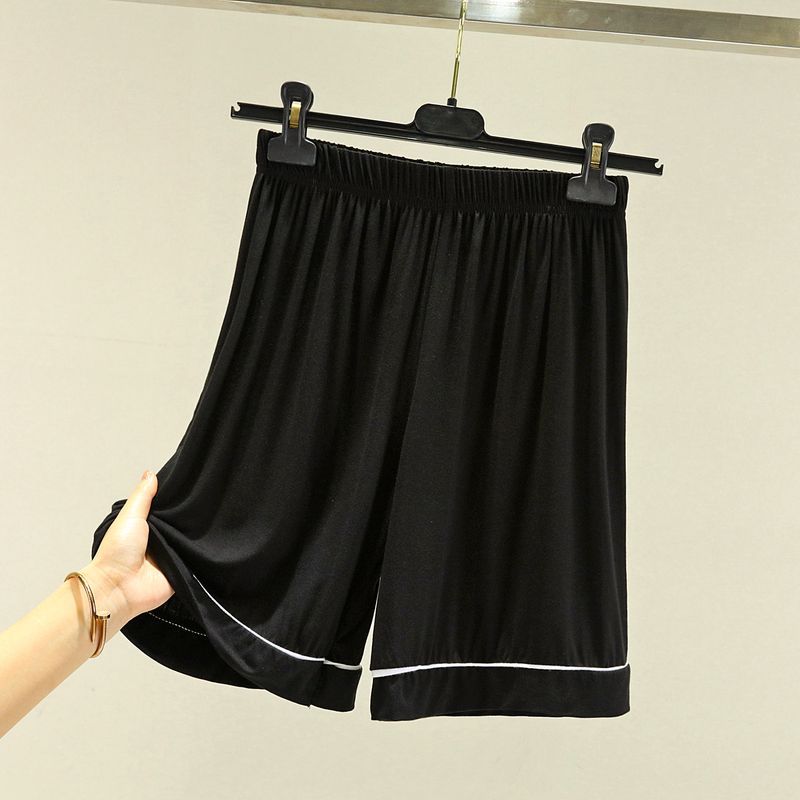 

Модальные шорты с высокой талией, тонкие, длиной до середины бедра, повседневные Black XL (recommended 60.00 kg-70.00 kg