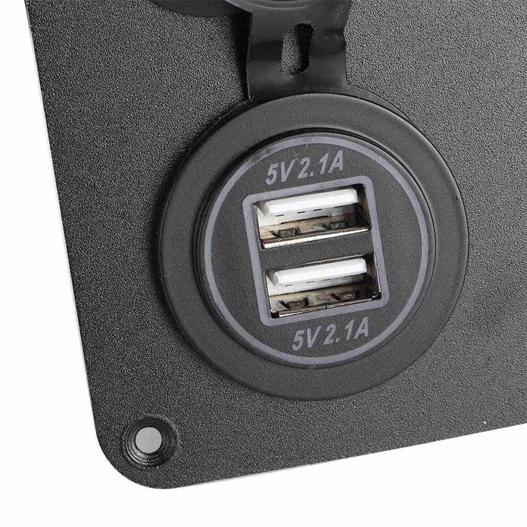 5 Gang LED Toggle   Panel with Digital Voltmeter   for RV Car Motorboat