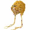 Openwork Crochet Knitted Beanie Color Bead Tassel Ethnic Beanie Crochet Headwrap  Bohemian Styling