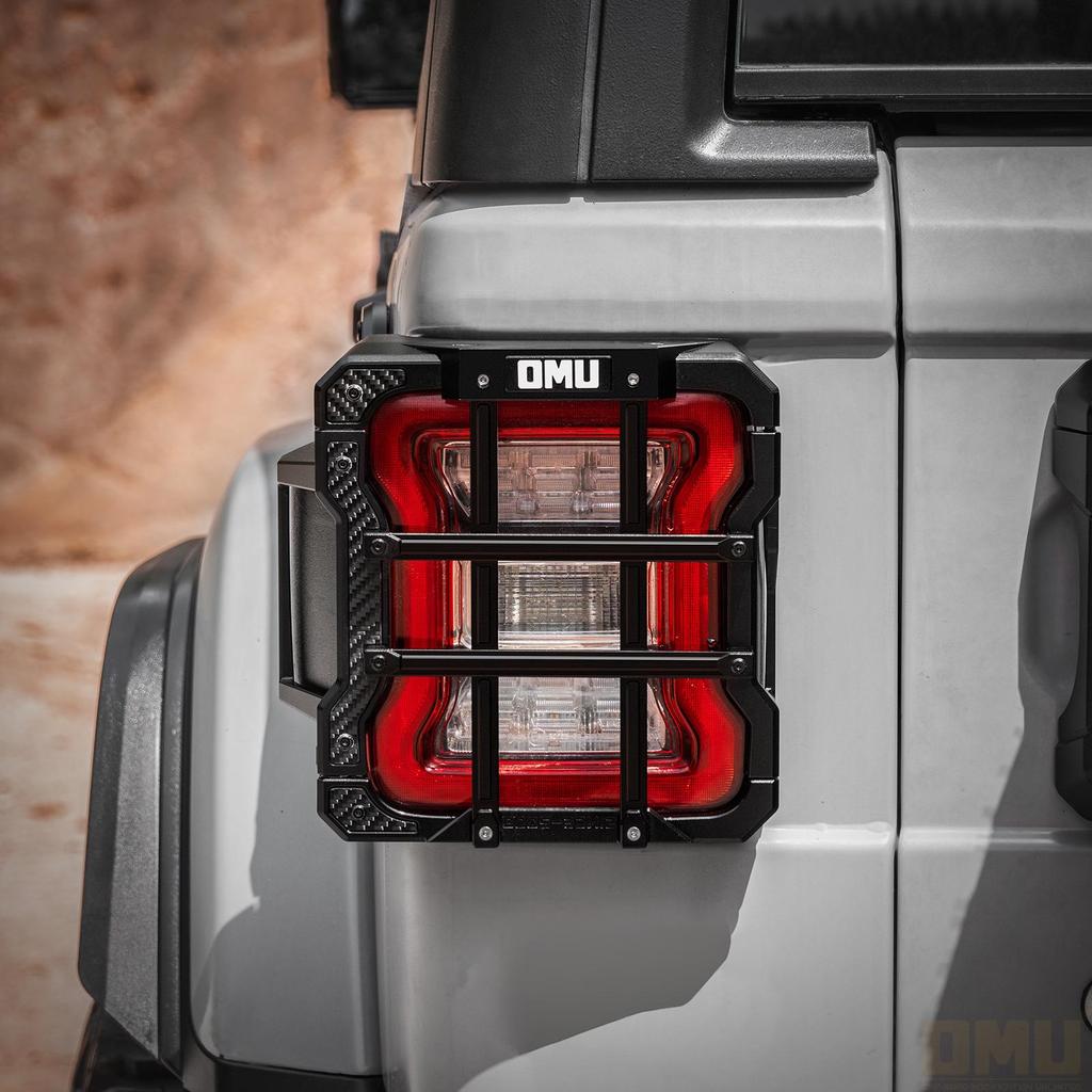JL Wrangler Rear Taillight Protective Frame Shell - OMU Modified Brake Light Cover