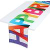 Colorful Happy Birthday Table Runner 13x72 Inch Birthdays Tables Runners Kitchen Dining Birthday Table Decorations for Outdoor Home Party Desktop
