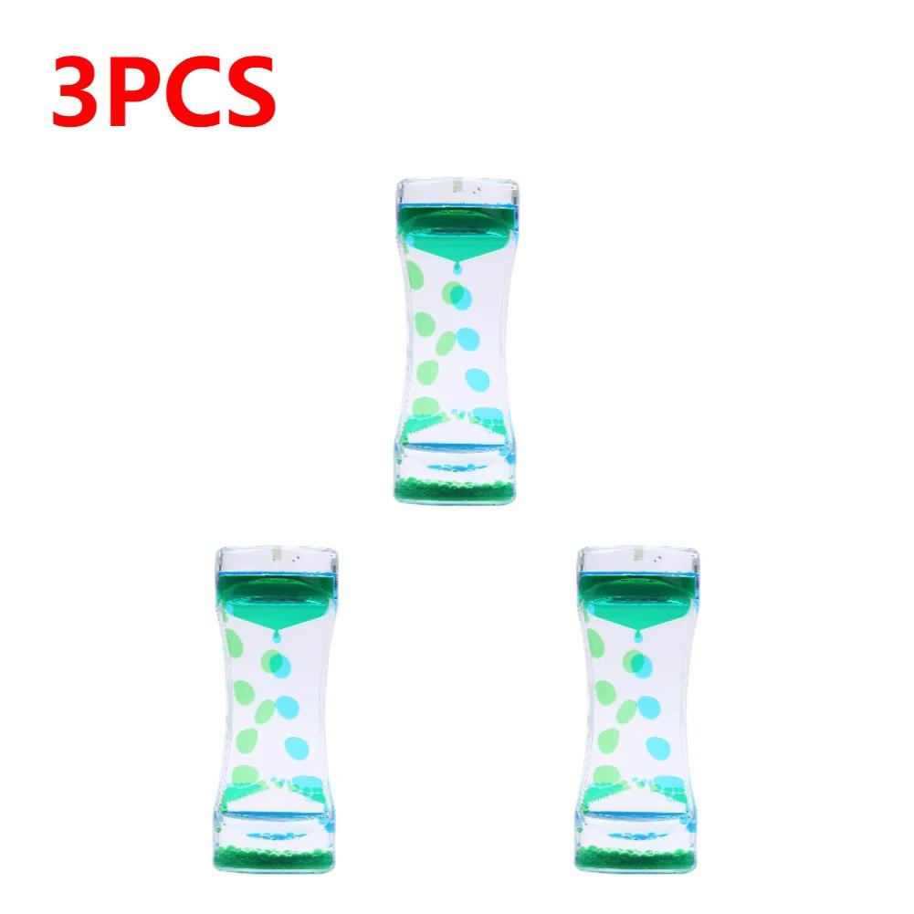1/2/3/6pcs Liquid Motion Bubbler Hourglass Liquid Bubbler Timer Cool Office Desk Decorations Ornament Kids Adults Gift Products