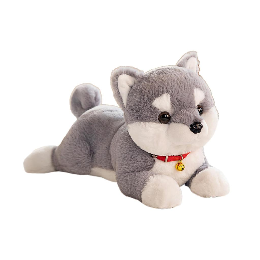 S.T.S.G Shiba Inu Dog Plush Toy, Body Pillow, Cushion, Fluffy, Soft, Cute Decorative Pillow (Gray, Approx. 50cm)