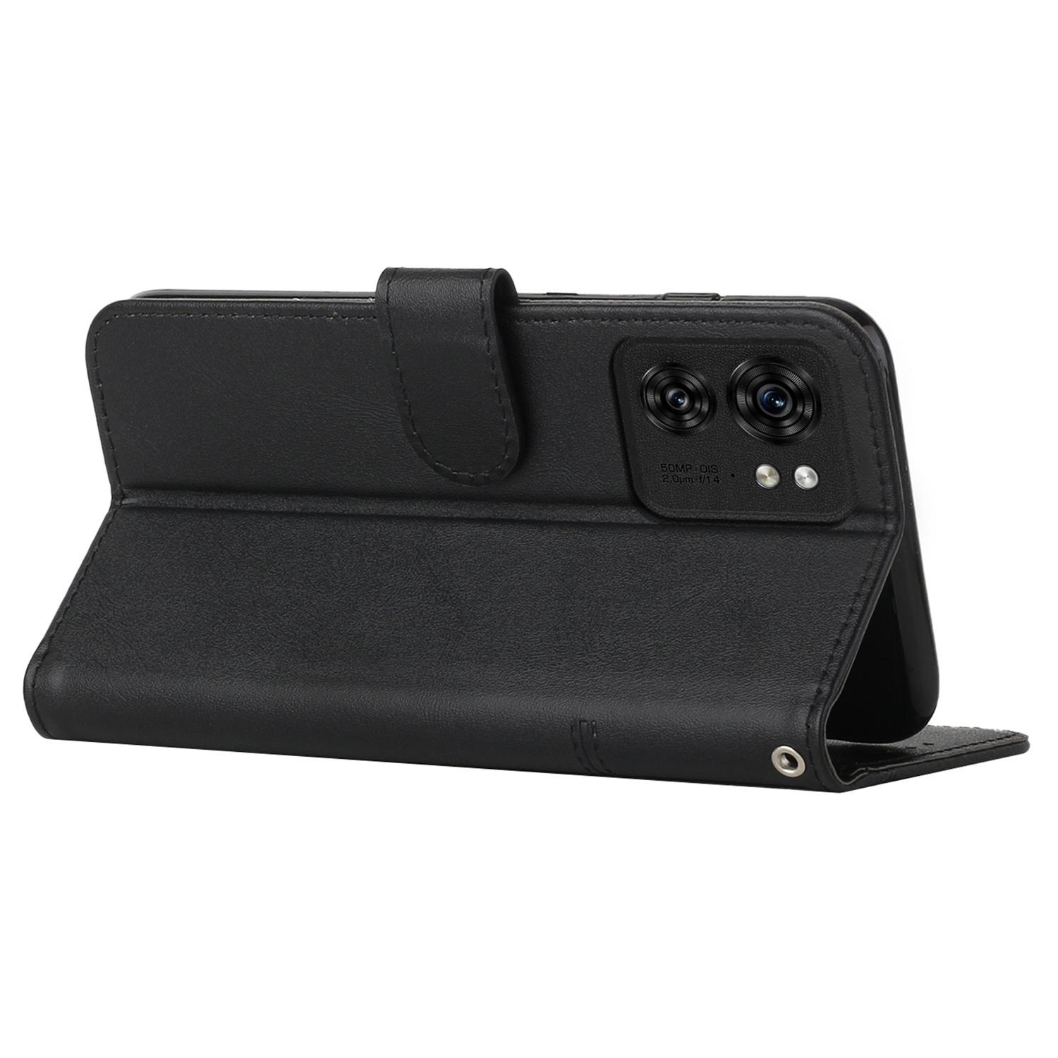 

For Motorola Edge 40 5G Case Slim-Fit PU Leather Stand Phone Cover Wallet Red